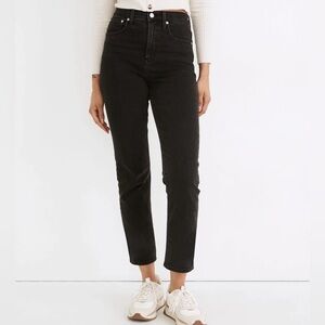 Madewell Classic Straight Jeans Lunar Wash (black) - Size 27